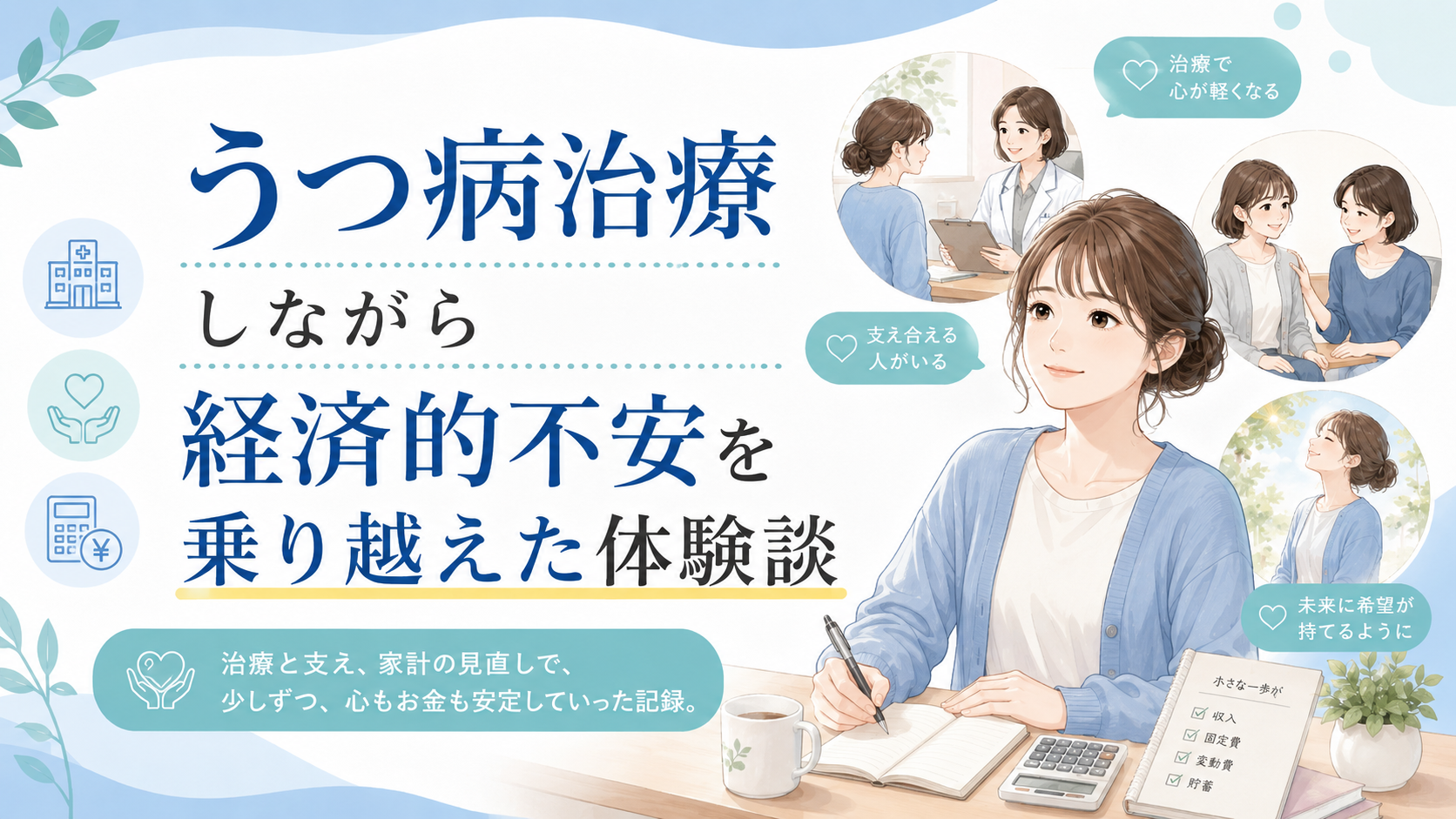 うつ病治療しながら経済的不安を乗り越えた体験談